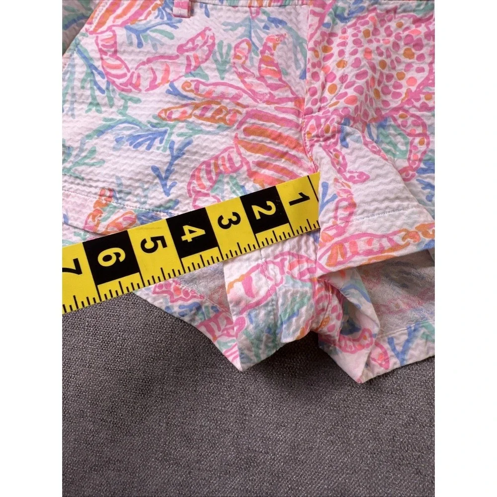 Lilly Pulitzer The Walsh Shorts Women 6 Multicolor Beach Casual Pockets Crab - Picture 8 of 10